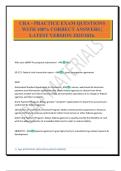 CRA - PRACTICE EXAM QUESTIONS WITH 100&percnt; CORRECT ANSWERS &vert; LATEST VERSION 2025&sol;2026&period;