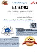 ECS3702 Assignment 2 Semester 2 2025 - Due 22 September 2025 | ANSWERS