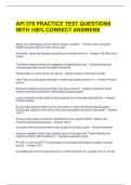 API 570 PRACTICE TEST QUESTIONS WITH 100&percnt; CORRECT ANSWERS 