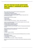 API 570 TESTED EXAM QUESTIONS AND CORRECT ANSWERS ALREADY PASSED 