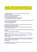  ASWB LCSW EXAM DIAGNOSES WITH COMPLETE SOLVED SOLUTIONS 2025