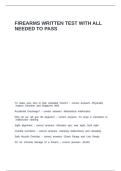 FIREARMS WRITTEN TEST WITH ALL NEEDED TO PASS
