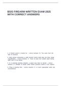 BSIS FIREARM WRITTEN EXAM 2025 WITH CORRECT ANSWERS