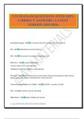 CTCM EXAM QUESTIONS WITH 100&percnt; CORRECT ANSWERS &vert; LATEST VERSION 2025&sol;2026&period;