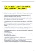 API 570 TEST QUESTIONS WITH 100&percnt; CORRECT ANSWERS 