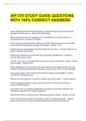 API 570 STUDY GUIDE QUESTIONS WITH 100&percnt; CORRECT ANSWERS 