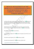 DENTAL MANAGEMENT OF THE MEDICALLY COMPROMISED PATIENT&period; EXAM QUESTIONS WITH 100&percnt; CORRECT ANSWERS &vert; LATEST VERSION 2025&sol;2026&period;