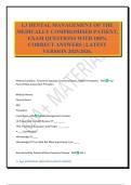 L3 DENTAL MANAGEMENT OF THE MEDICALLY COMPROMISED PATIENT&period; EXAM QUESTIONS WITH 100&percnt; CORRECT ANSWERS &vert; LATEST VERSION 2025&sol;2026&period;