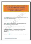 EECS1520- HISTORY OF COMPUTING EXAM QUESTIONS WITH 100&percnt; CORRECT ANSWERS &vert; LATEST VERSION 2025&sol;2026&period;