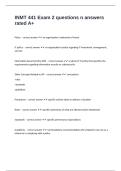 INMT 441 Exam 2 questions n answers rated A&plus;