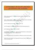 ECONOMICS 303 EXAM 1 2025&sol;2026 QUESTIONS AND ANSWERS