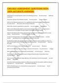 CWS SELF-ASSESSMENT QUESTIONS WITH 100&percnt; ACCURATE ANSWERS