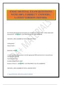 EMAE 160 FINAL EXAM QUESTIONS WITH 100&percnt; CORRECT ANSWERS &vert; LATEST VERSION 2025&sol;2026&period;