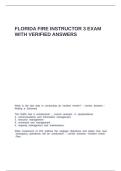 FLORIDA FIRE INSTRUCTOR 3 EXAM WITH VERIFIED ANSWERS