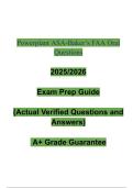 Powerplant ASA-Baker&rsquo;s FAA Oral Questions 2025&sol;2026 &vert; Verified Study Guide