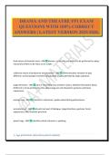 DRAMA AND THEATRE FP1 EXAM QUESTIONS WITH 100&percnt; CORRECT ANSWERS &vert; LATEST VERSION 2025&sol;2026&period;
