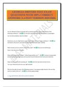 GEORGIA DRIVERS TEST EXAM QUESTIONS WITH 100&percnt; CORRECT ANSWERS &vert; LATEST VERSION 2025&sol;2026&period;