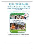 Test Bank for The Human Body in Health and Disease 8th Edition by Patton&colon; Comprehensive Exam Prep with Multiple-Choice&comma; True&sol;False&comma; and Short Answer Questions