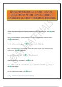 GNRS 588 CRITICAL CARE - EXAM 1 QUESTIONS WITH 100&percnt; CORRECT ANSWERS &vert; LATEST VERSION 2025&sol;2026&period;