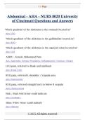 Abdominal - AHA - NURS 8020 University  of Cincinnati Questions and Answers 