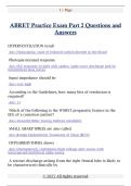 ABRET Practice Exam Part 2 Questions and  Answers 