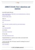 ABRET EXAM  Part 1 Questions and  Answers