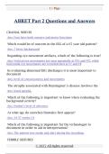 ABRET Part 2 Questions and Answers 