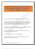 HFT 3806 FINAL EXAM QUESTIONS WITH 100&percnt; CORRECT ANSWERS &vert; LATEST VERSION 2025&sol;2026&period;