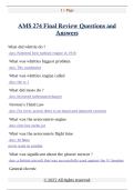 AMS 274 Final Review Questions and  Answers