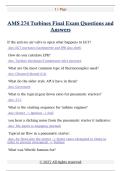 AMS 274 Turbines Final Exam Questions and  Answers