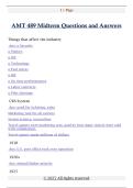 AMT 489 Midterm Questions and Answers