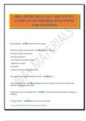 HHA HOME HEALTH CARE STUDY GUIDE EXAM 2025&sol;2026 QUESTIONS AND ANSWERS