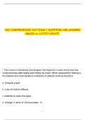 HESI COMPREHENSIVE EXIT EXAM 1 QUESTIONS AND ANSWERS GRADED A&plus; LATEST UPDATE&period;