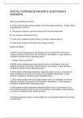 DIGITAL FORENSICS ENCASE 8 QUESTIONS & ANSWERS