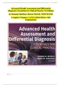 Advanced Health Assessment and Differential Diagnosis&colon; Essentials for Clinical Practice&comma; 1st Edition &ndash; Test Bank &lpar;Chapters 1&ndash;12&comma; Verified Q&As with Explanations&rpar;