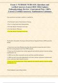 Exam 1&colon; NURS618&sol; NURS 618 &vert; Questions and  verified Answers &lpar;Latest 2025&sol; 2026 Update&rpar;  Pathophysiology Review &vert; Guaranteed Pass &vert; 100&percnt;  Correct &lpar;Verified Answers&rpar;- Southeastern Louisiana