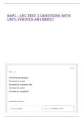 AAPC - CRC TEST 3 QUESTIONS WITH 100&percnt; VERIFIED ANSWERS&excl;&excl;