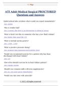 ATI Adult Medical Surgical PROCTORED  Questions and Answers