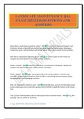LANDSCAPE MAINTENANCE QAL EXAM 2025&sol;2026 QUESTIONS AND ANSWERS