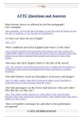 ATTC Questions and Answers 