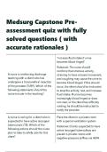 Medsurg Capstone Pre-assessment quiz with fully solved questions &lpar; with accurate rationales &rpar;