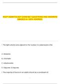 ASCP HEMATOLOGY EXAM MLT QUESTIONS AND ANSWERS GRADED A&plus; 100&percnt; VERIFIED&period;