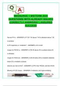 Med Surg 1 Midterm Q&A Review &vert; 2025&sol;2026 &vert; 120&plus; Solved Questions &vert; ABGs&comma; Fluid Balance&comma; Pain&comma; Skin Lesions&comma; Traction&comma; Ethical Practice &vert; Nursing 220
