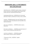 MIDTERM ABA-1 UNIVERSITY OF CINCINNATI QUESTIONS AND ANSWERS 2025