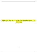 TDLR LASH SPECIALTY WRITTEN EXAM QUESTIONS AND ANSWERS&period;
