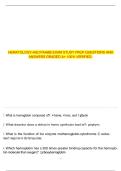 HEMATOLOGY-ASCP&sol;AABB EXAM STUDY PREP QUESTIONS AND ANSWERS GRADED A&plus; 100&percnt; VERIFIED&period;