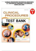 Clinical Procedures for Medical Assistants&comma; 11th Edition &ndash; Complete Test Bank &lpar;Chapters 1&ndash;23&rpar;