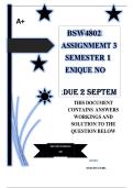 BSW4802 Assignment 3 &vert; Complete Answers &vert; 2025 Submission &vert; Trusted Solutions with Explanations