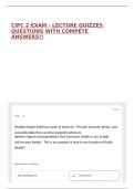 CIPC 2 EXAM - LECTURE QUIZZES QUESTIONS WITH COMPETE ANSWERS&excl;&excl;