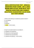 AMCA Certification Test &ndash; Medical Assisting Study Guide Set A &lpar;2025&rpar; &vert; Actual Exam with 100&percnt; Verified Questions & Correct Solutions &vert; Value Pack